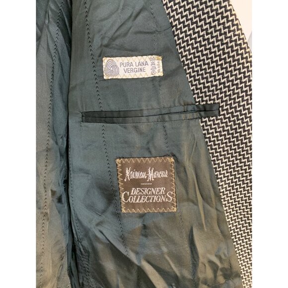 VTG V2 Versace Wool Sport Coat Zigzag Switzerland Neiman Marcus 44L 9097 - Picture 3 of 9